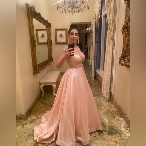 Sherri Hill evening gown pale pink - Picture 2 of 4